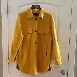 Endless Rose Mustard Yellow Teddy Oversized Shackleton Coat
